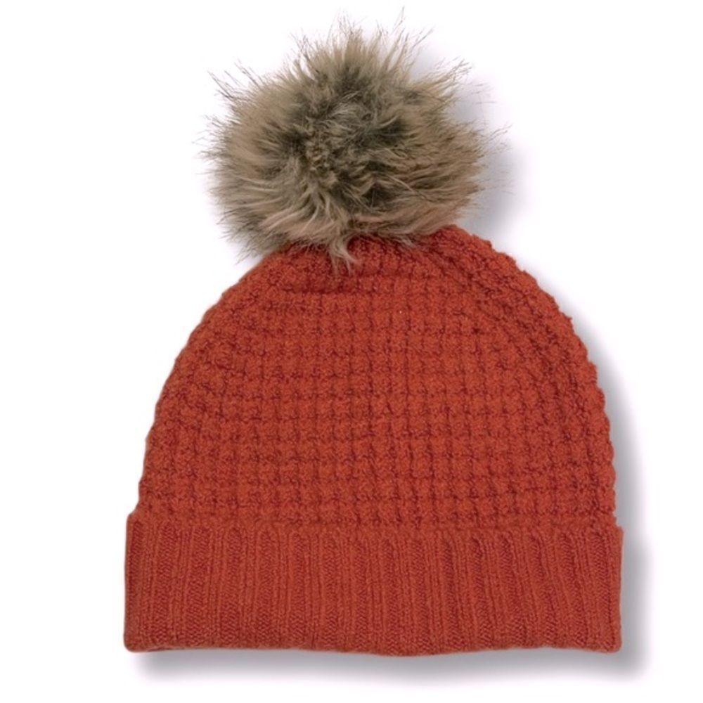 Aspen Chunky Beanie Fur Pom Pom • OSFM